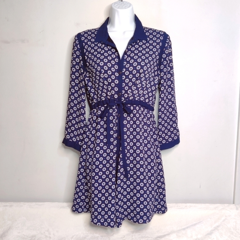 Brooklyn Industries Dress Button Down Long Sleeve Knee Length Midi Womens Small